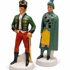 Vintage Irish Mist Soldier & Military Figurine Ceramic Decanters / Barware Collectibles