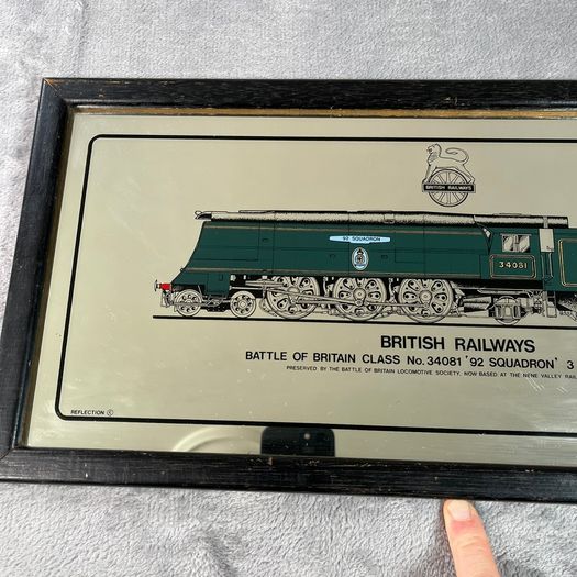 British Railways Battle Of Britain Class No. 34081 92 Squadron Vintage Mirror