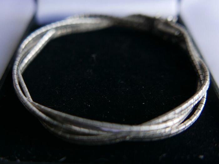 Vintage Bracelet Sterling Silver 925- stamped, clasp with safety catch, probably from the 70s, length 7,5" - 14,42g