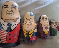 Vintage 1990s Russian Leader Nesting Dolls