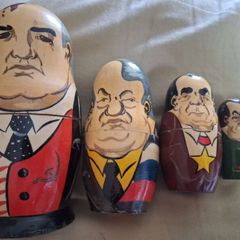 Vintage 1990s Russian Leader Nesting Dolls
