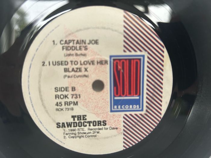 The Saw Doctors, I Useta Lover, 7", 1990,ROK 731, LABEL MISPRINT, The Sawdoctors