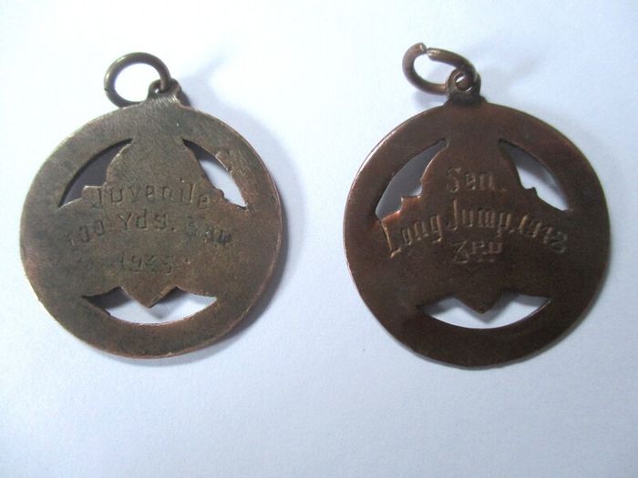 2 Vintage Irish School Sports Bronze Medals
