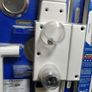 [Brand New] Vertical lock with visible locking mechanism and 3 locking points, made of white steel, for left-hand opening (pull-out). Image 3