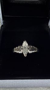 2 appraisals 1.3CT Platinum and natural earth mined diamonds engagememt ring