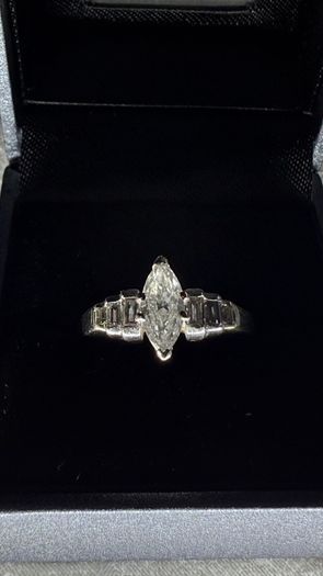 2 appraisals 1.3CT Platinum and natural earth mined diamonds engagememt ring