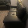 3 2 leather sofa grey Image 2