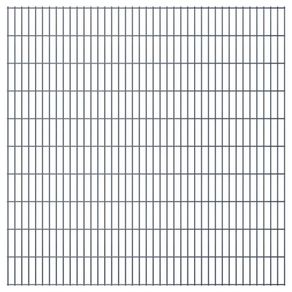 2D Garden Fence Panel 2.008x2.03 m  Grey