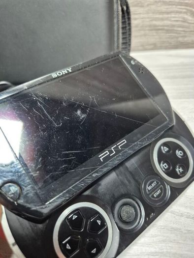 Modded Sony PSP Go 16GB Handheld System - Black -Poor Cosmetic Condition