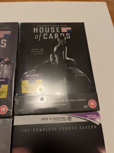 House of Cards. Season 1-4 DVD Sets. New.