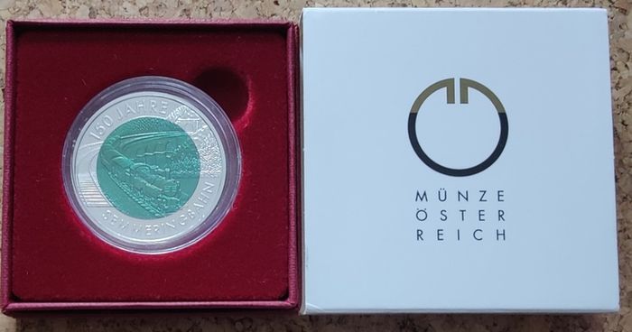 Austria 25 Euro Silver/Niobium (.900) Proof Coin 2004 - Semmering Railway - Silver Niobium Series - NO CERT
