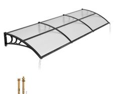 Awnings for Door Entrance, 38 x 117 in, Exterior Front Door Window Awnings with Drainage & ABS Bracket, Rain Snow Sun Protection