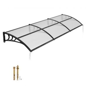 Awnings for Door Entrance, 38 x 117 in, Exterior Front Door Window Awnings with Drainage & ABS Bracket, Rain Snow Sun Protection