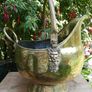 Vintage Brass Bucket Lion Head Decor Image 4