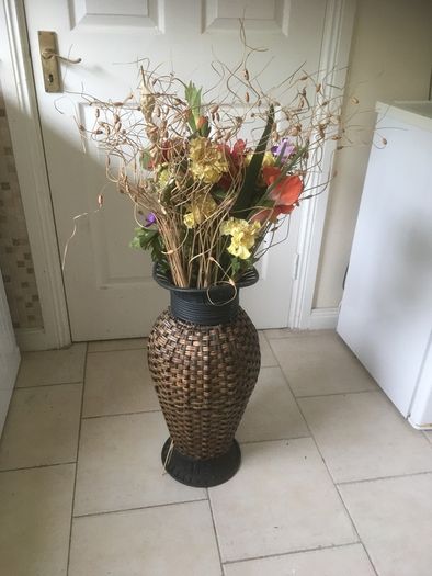 Beautiful Large Vase full of variety of flowers