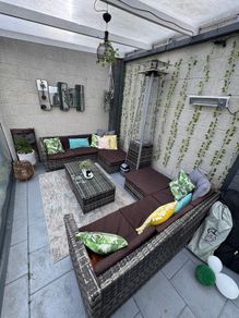 Rattan L corner sofa