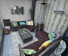 Rattan L corner sofa