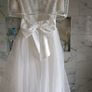Girls 3d petals communion dress + fur cape jacket Paul Costello 8 9 10 years age + bag tiara headpiece gloves shoes Image 2
