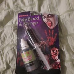 fake blood with syringe