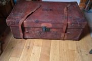 Vintage leather trunk