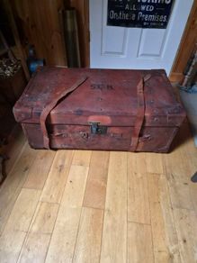 Vintage leather trunk