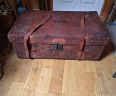 Vintage leather trunk