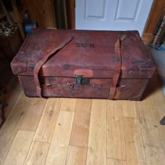 Vintage leather trunk