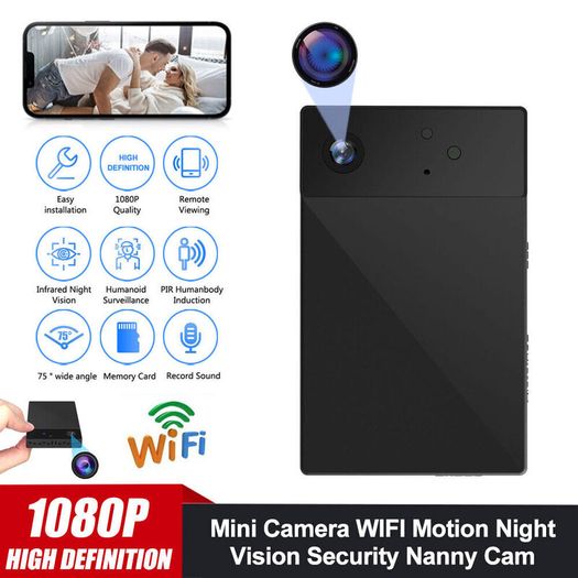 Hidden Camera Spy Mini Nanny Cam Power Bank Shape Night Vision WiFi 1080P FHD 2MP