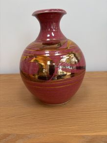 Stoneware Jackson Gold Embellished Vase (12cm)