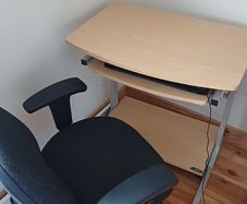 desk and chair