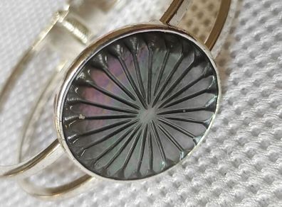 Monet mother of pearl bangle