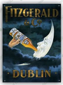 Fitzgerald Irish whiskey metal sign bar wall sign