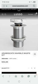 lusso arabescato marble waste kit