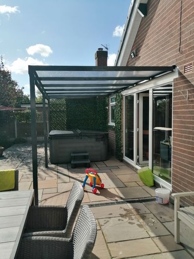 Patio Canopy - Lean-To Kit - White or Grey - Supply Only - Nationwide Delivery Across Ireland