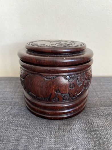 Vintage handcarved ebony wood coasters