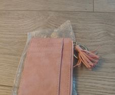 Card holder pink and mini wallet keychain