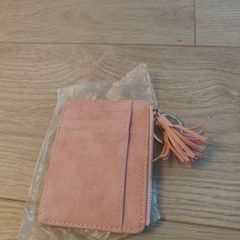 Card holder pink and mini wallet keychain