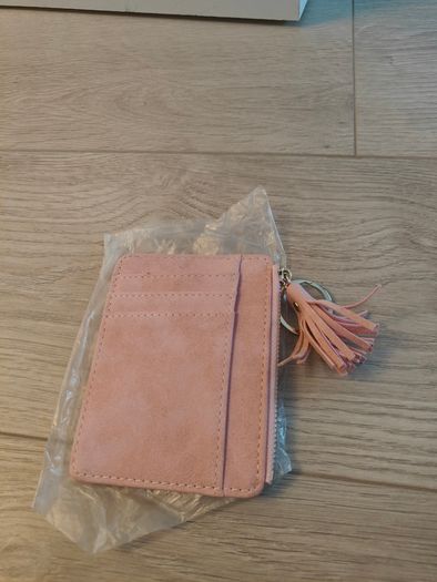 Card holder pink and mini wallet keychain