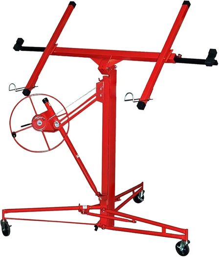 XXL Plate Lifter for Plasterboard Max. 290 cm Load Arm Width and 70 kg Load Capacity, 140-350 cm Working Height Adjustable