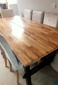 ikea table with 8 chairs