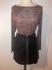 River island faux leather skirt