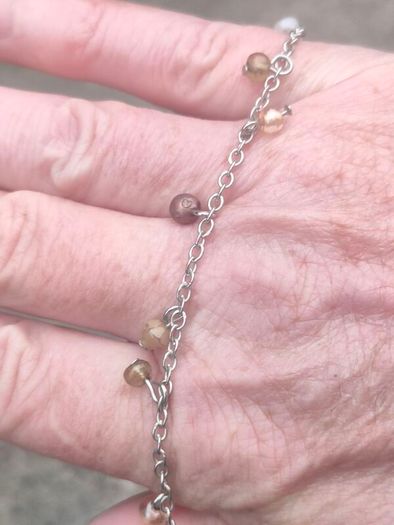 Vintage Sterling Silver necklace with Semi-Precious stones