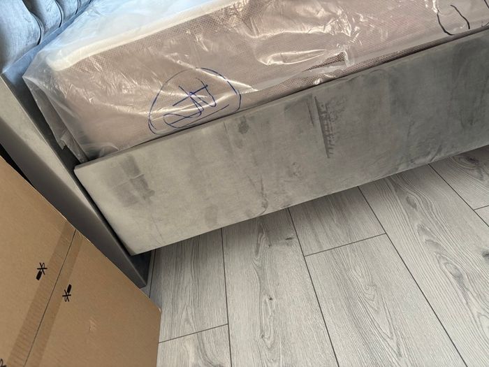 Brand new velvet double bed