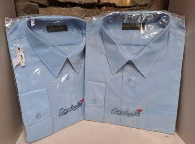 Men's shirt blue 17.5