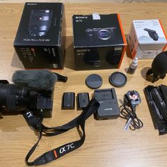 Sony A7C Bundle  24 70mm F28 GM lens  Mic Ecm B10  like new