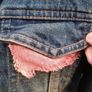 Vintage Cabbages and Roses Denim Jacket Image 3