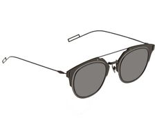 Authentic Christian Dior Aviator Composit Gray Ar 2K Round Sunglasses Diorcomposit 1.0 006/2K