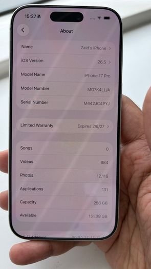 Apple iPhone 17 Pro 256GB Silver with Free Torras 360 Stand Case. Unlocked (US eSIM). Bent Frame. Fully Working
