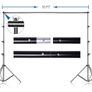 White Backdrop with Stand, 8.5x10ft 2.6x3m Photography Background Support Kit with 10x12ft (3x3.6m Screen for Portrait, Video, Shooting, Photo, Studio Image 2