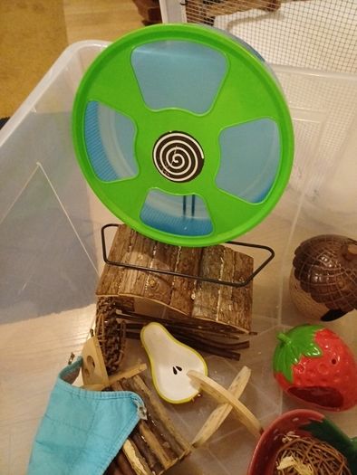 hamster bin cage with accessories